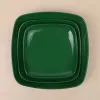 Wholesale of Japanese-style retro dark green imitation porcelain simple style dining bowls, plates, vegetable plates, saucers, bowls, plates, fish plates and tableware Item Picture